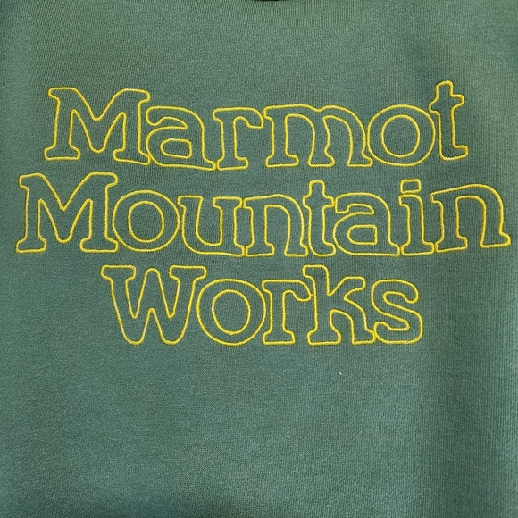 Marmot Mountain Works Crewneck Sweatshirt Women’s Small Green Pullover Fleece - Picture 6 of 6